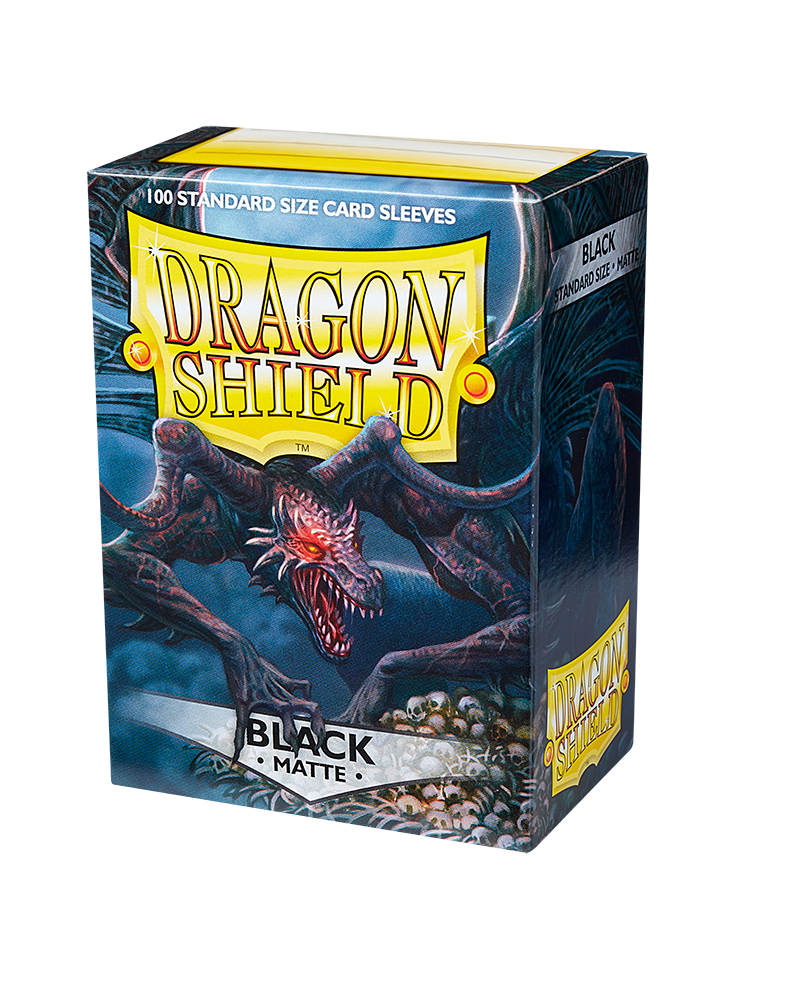 Dragon Shield: Matte Classic Black Standard Size 100 ct Card Sleeves