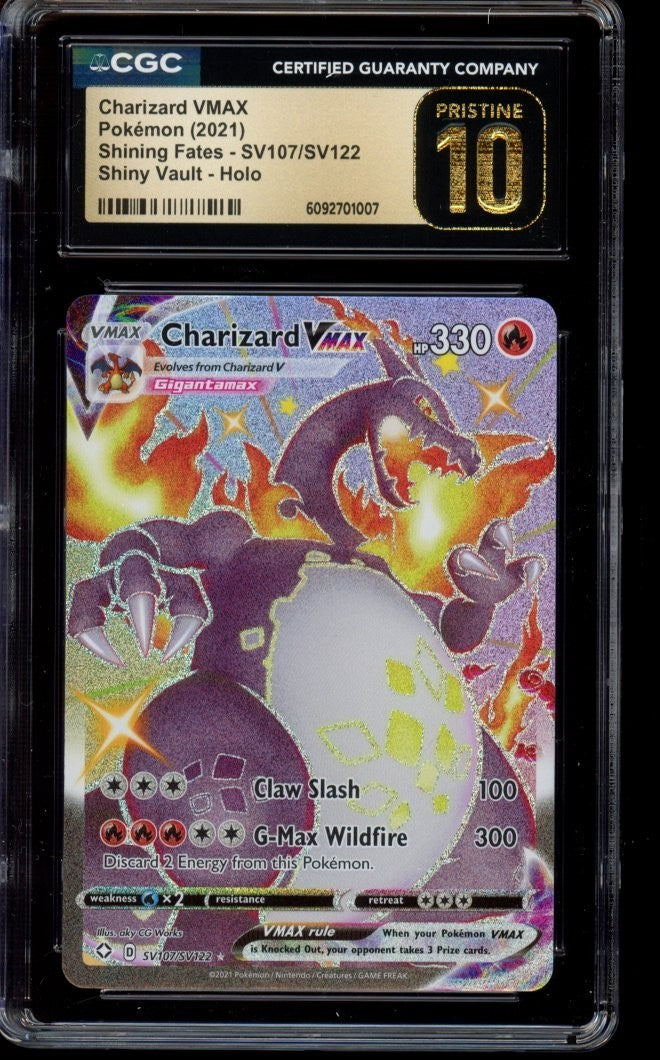 pristine charizard pokemon cards CGC 10 VMAX SV107/SV122 Character:Tifa - Martial Artist dustproof pokemon case cementing its place as The Top 25 Red