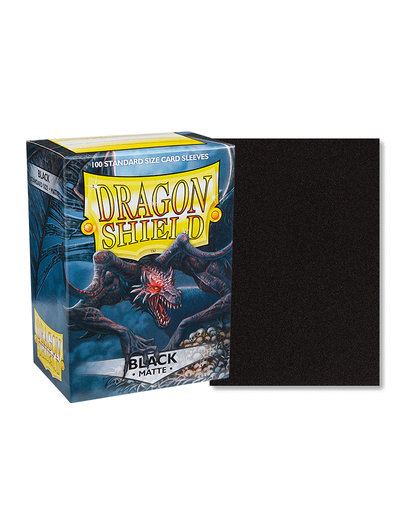 Dragon Shield: Matte Black Standard Size 100 ct Card Sleeves
