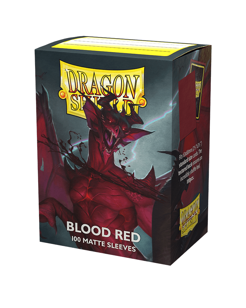 Dragon Shield: Matte Blood Red Standard Size 100 ct Card Sleeves
