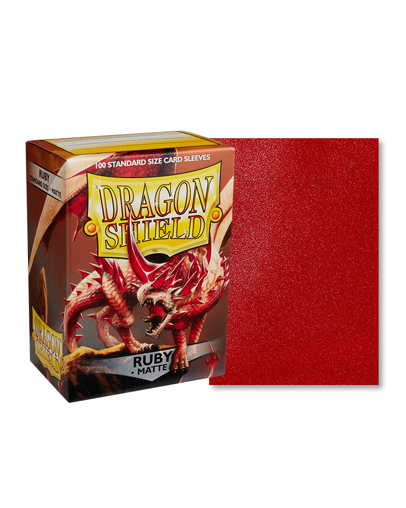 Dragon Shield: Matte Ruby Standard Size 100 ct Card Sleeves