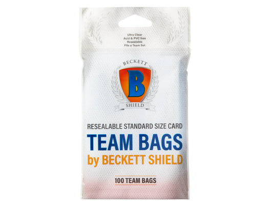 Beckett Shield: Resealable Team Bags (100ct)