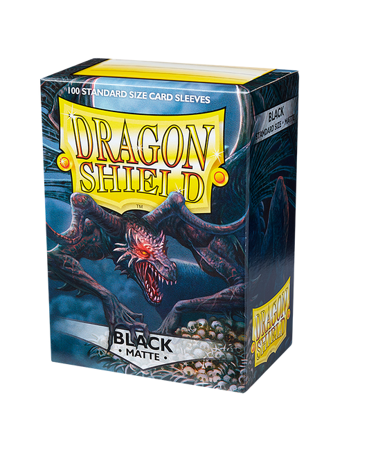 Dragon Shield: Matte Classic Black Standard Size 100 ct Card Sleeves