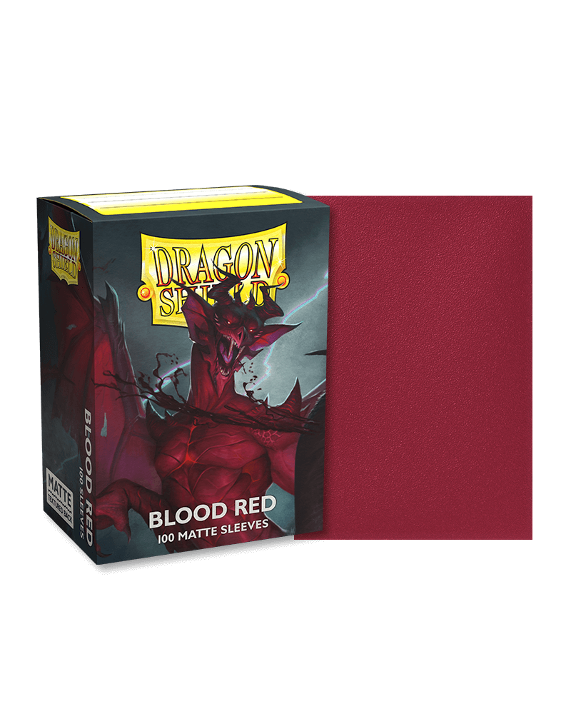 Dragon Shield: Matte Blood Red Standard Size 100 ct Card Sleeves
