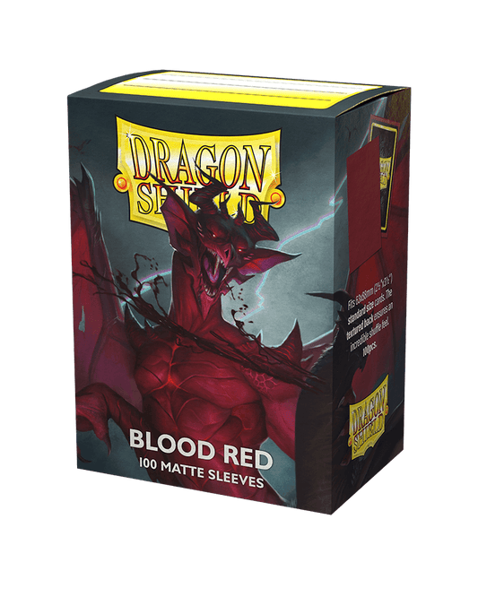 Dragon Shield: Matte Blood Red Standard Size 100 ct Card Sleeves