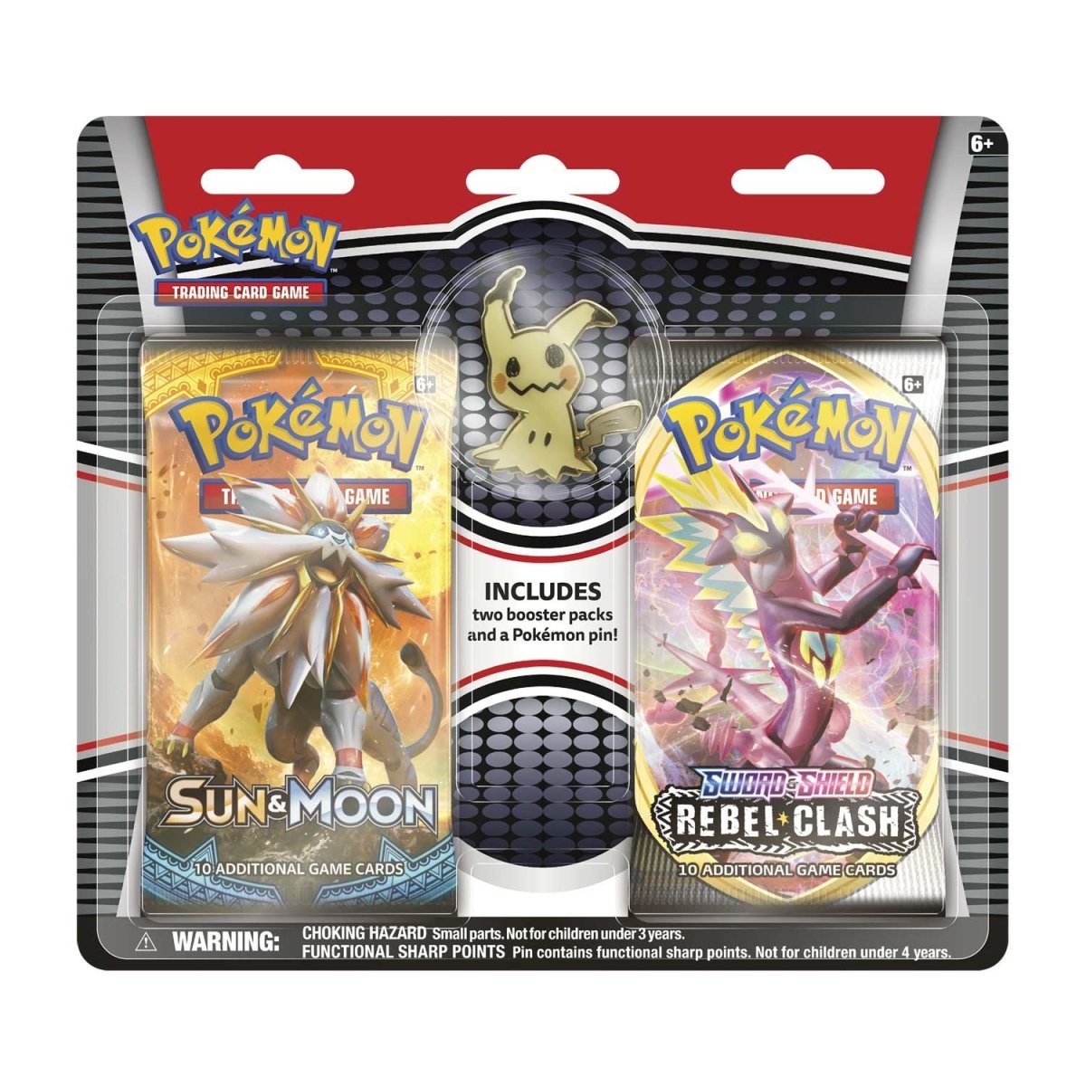 2 Packs Blister With Mimikyu Collector's Pin